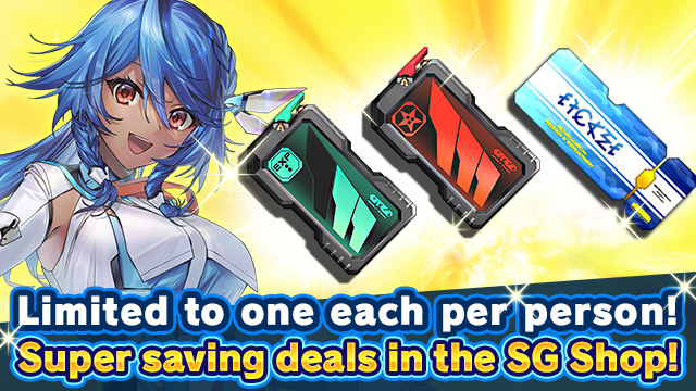 Limited to one each per person! Super saving deals in the SG Shop!, Phantasy Star Online 2 New Genesis Official Site
